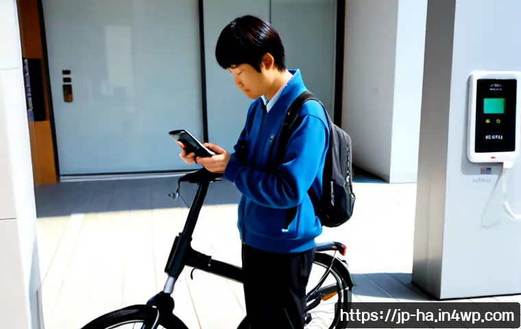 공유경제에서의 기술 발전 분석 - Photorealistic modern Tokyo apartment lobby, a Japanese adult using a smartphone to unlock a shared ...